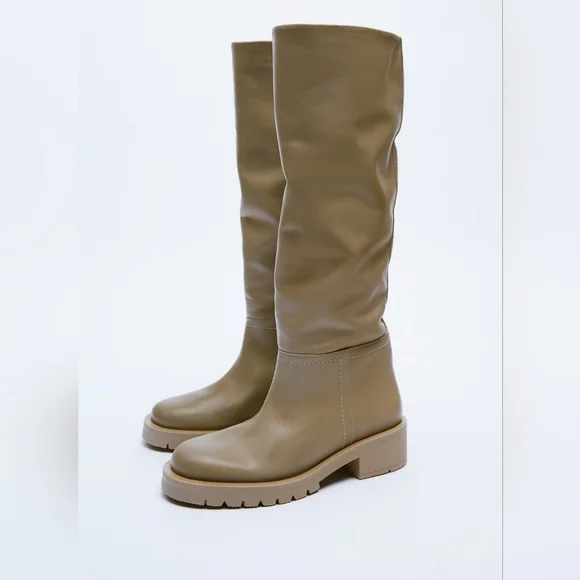 Zara Shoes Zara Leather Boots Nwt Poshmark